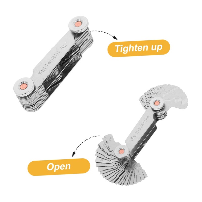 STOBAZA Metric Imperial Screw Pitch Gauge Set 60 And 55 Degree Portable Measuring Tool - Image 3